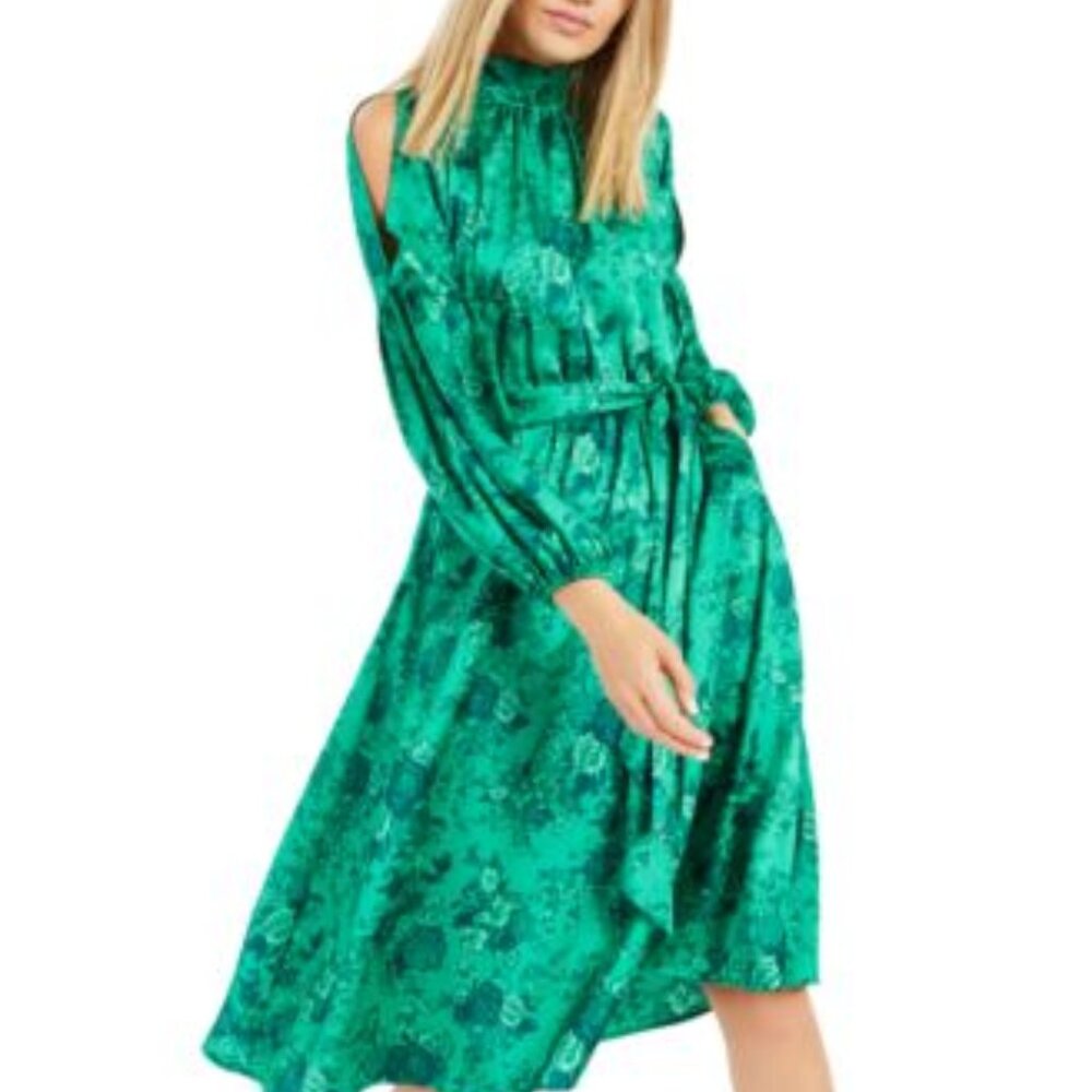 Inc Concepts Cold Shoulder Floral/Paisley Flowy Midi Dress (S)